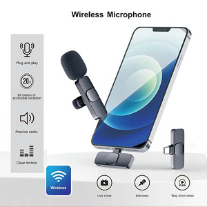 Microphone sans fil portable mini anti-bruit, microphone cravate pour interview, microphone à clipser sur le col - Product Image 2