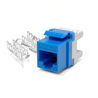 Connecteur Keystone RJ45 UTP CAT 6 Blanc/Noir/Rouge/Bleu/Vert 180 Degrés pour Panneau de Brassage Ethernet