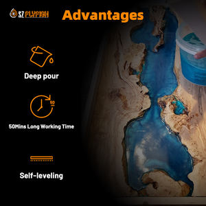 3:1 Allgemeine Verwendung Deep Pour <span class=keywords><strong>Epoxy</strong></span> Resin Crystal Clear Resin <span class=keywords><strong>Epoxy</strong></span> für die Herstellung von Fluss tischen - Product Image 4