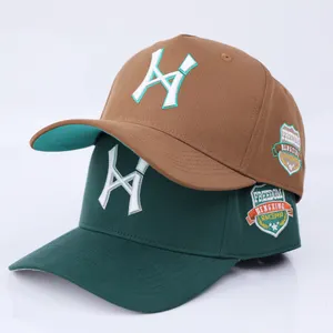 Custom Color 3D Embroidery Deep-helmeted Curve Brim Sports Cap 5 Panel A Frame Baseball Hats