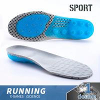 Semelles intérieures de confort en gel de silicone EVA à soutien rebondissant de qualité supérieure, lavables, légères, pour le sport, coussinets de course, amortissants et antichoc