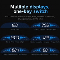 Affichage tête haute GPS G2 avec puce double mode Beidou, horloge de vitesse, temps de trajet, kilométrage, boussole, alimentation USB pour toutes les voitures