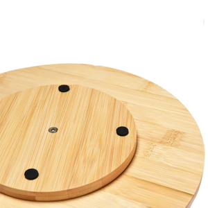 Plateau tournant en bambou porte-<span class=keywords><strong>épices</strong></span> porte-<span class=keywords><strong>épices</strong></span> rotatif à 2 niveaux <span class=keywords><strong>carrousel</strong></span> à <span class=keywords><strong>épices</strong></span> pour comptoir de cuisine organisateur de condiments - Product Image 3