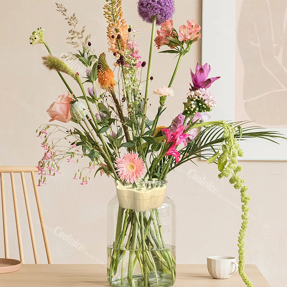 도매 실리콘 나선형 Ikebana 줄기 홀더 DIY 꽃다발 트위스터 꽃꽂이 홀더 링 나선형 꽃 줄기 홀더