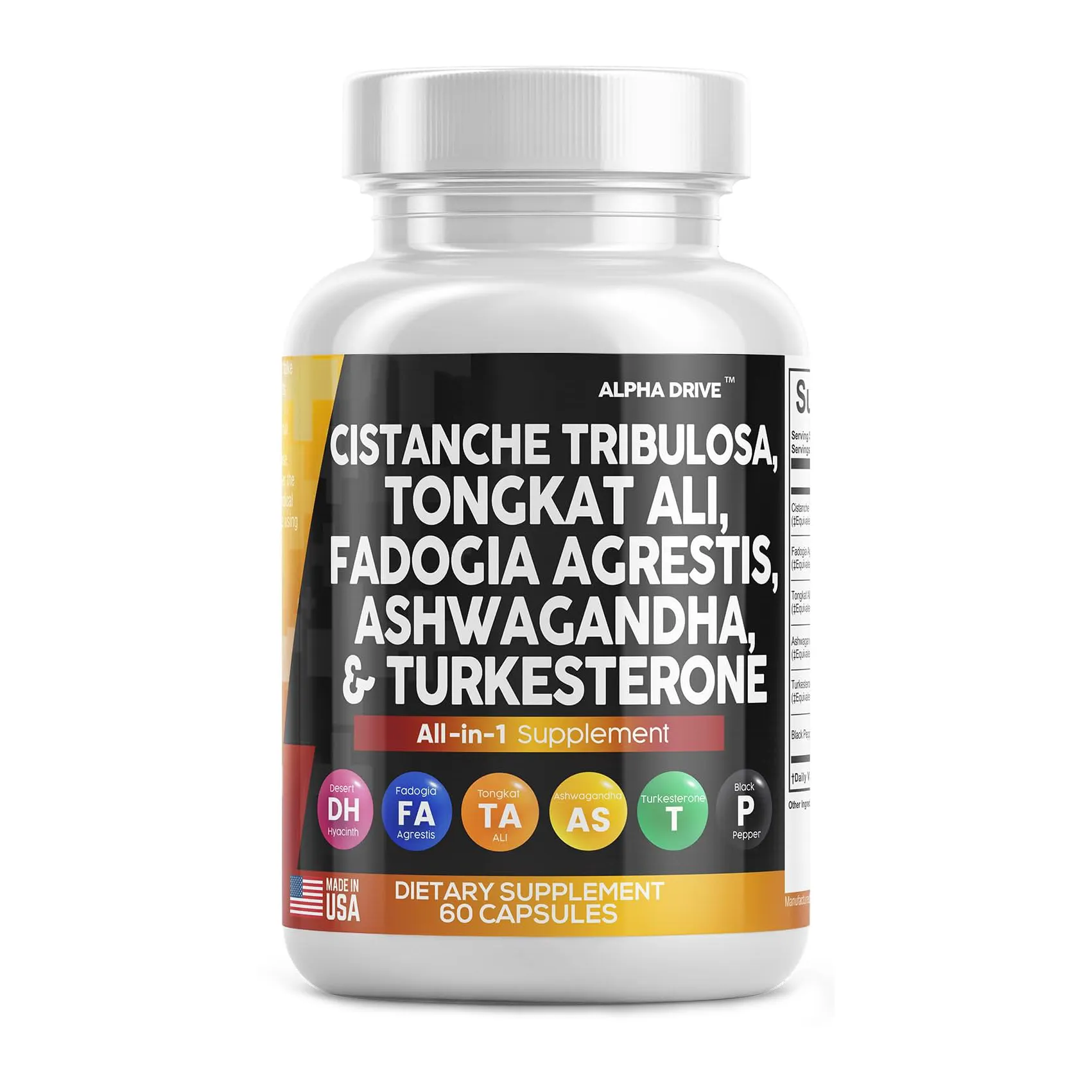 Sức khỏe nam giới bổ sung viên nang kết hợp cistanche tribulosa fadogia Ashwagandha chiết xuất Tongkat Ali turkesterone bột