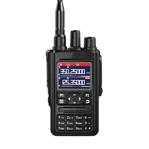 GPS 6 Band Amatir Ham Radio Dua Arah 256CH Air Band Walkie Talkie VOX DTMF SOS LCD Warna Pemindai Publik Penerbangan