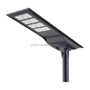 Lampadaire solaire LED tout-en-un en aluminium 60W 80W avec capteur, télécommande, étanche IP65, batterie LiFePO4 et garantie de 5 ans - Product Image 1