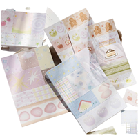 Paket Başına 50 Yapışkan Not Kağıdı Patchwork Bahçe Serisi Kore Tarzı DIY Malzemeleri ve Dekoratif Arka Planlar