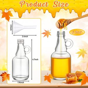 Tapas de plástico redondas y transparentes, botellas de vidrio con mango de bucle, <span class=keywords><strong>100ml</strong></span>, envío directo de fábrica - Product Image 4