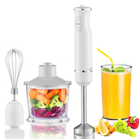 Mixeur plongeant manuel avec lame en acier inoxydable, tige de mélange détachable, pour smoothies, aliments pour bébés, soupes, noir