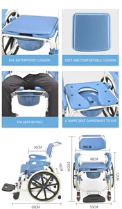Chaise d'aisance toilette portable commode pliante fauteuil roulant douche désactiver chaises pour salles de bains