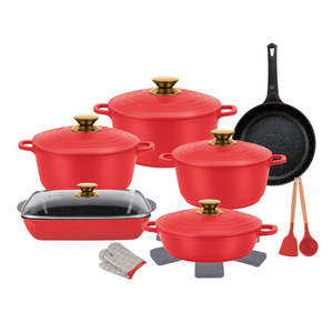 Phisma 18-Piece <b>Cookware</b> <b>Set</b> Aluminum Non-Stick Oven Safe <b>Induction</b> Compatible Cooking <b>Set</b> with Lids and Utensils - Product Image 3