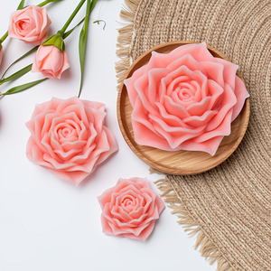 DIY 3D flor Rosa jabón molde Pastel redondo decoración silicona Fondant molde - Product Image 1