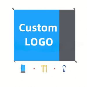 Tapis de camping pliable portable d'extérieur, imperméable, avec logo personnalisé, durable, résistant au sable, couverture de plage - Product Image 2