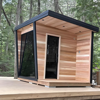 Chalets de luxe traditionnels carrés vapeur carrée 2-6 personnes sauna extérieur avec poêle à bois