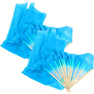 Пара шелковых вееров для танца живота, женский костюм для выступлений, крылья для танца живота - Product Image 2