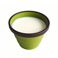 Gobelet d'eau pliable en silicone, tasse de voyage portable pour le camping et la randonnée