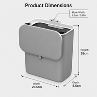 Vente en gros : Poubelle de cuisine suspendue avec couvercle à double ouverture pour porte d'armoire, personnalisable avec votre logo, OEM ODM, poubelle murale