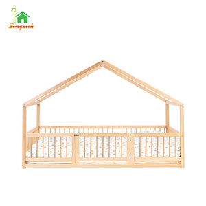 Twin Montessori Boden Plattform Bett Etagen bett Schutz Kinder betten <span class=keywords><strong>Junior</strong></span> Kinder Massivholz Kleinkind Krippe - Product Image 1