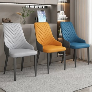 <span class=keywords><strong>Chaise</strong></span> <span class=keywords><strong>de</strong></span> salle à manger Zayshine, style italien moderne, luxe, pieds en métal, coussin moelleux, hôtel, villa, appartement, ensemble <span class=keywords><strong>de</strong></span> meubles en cuir pour restaurant - Product Image 4