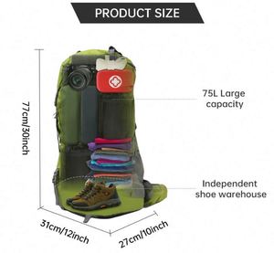 Muestra Gratuita de Mochila Impermeable Ligera para Senderismo y Camping con Cubierta para Lluvia, para Viajes al Aire Libre y Montañismo - Product Image 2