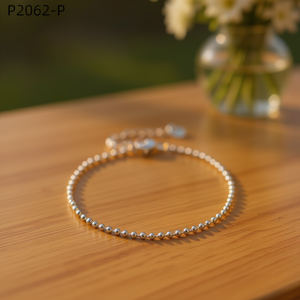 Amy Amy <b>Ball</b> Chain <b>Bracelet</b> 925 Silver Minimalist Design For Women Everyday Wear - Product Image 2
