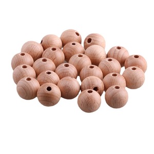 Perles en bois poli naturel 8/10/12/14/15/18/20/25/30mm perles entretoises rondes en bois de hêtre pour l'artisanat fabrication de bijoux à bricoler soi-même