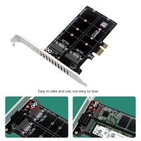 Tarjeta Adaptadora de Expansión Dual M.2 NGFF SSD, Chipset PCIe RAID JMB582, Matriz de Discos Dual