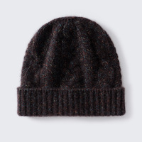 Bonnet en cachemire pur 100% tricoté à la main de luxe de la Mongolie intérieure, bonnet d'hiver pour femmes