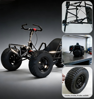 Kart tout-terrain personnalisé de 208 cm³ pour adultes, kart de course à pédales tout-terrain avec pneus de 8/10 pouces pour une utilisation en montagne et sur les dunes