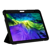 Étui pratique pour iPad Pro de 12.9 pouces, antidérapant, coque rigide transparente en TPU PC avec fente pour crayon