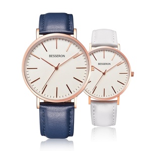 Montres pour couples de style minimaliste populaires, boîtier en acier inoxydable, montres pour amoureux, 40 mm, mouvement japonais, montre à quartz - Product Image 3