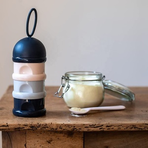 Boîte de <span class=keywords><strong>lait</strong></span> en poudre pour bébé Distributeur de formule à 3 couches Conteneur de stockage détachable portable empilable à rotation pour collation pour bébé - Product Image 4