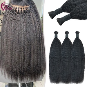 FH 100% Unprocessed Virgin Natural Kinky Straight Bulk <b>Braiding</b> Cabelo Human Hair No Weft <b>for</b> <b>Braiding</b> Hair <b>Extensions</b> - Product Image 5