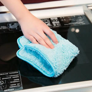 <b>Microfiber</b> Coral Fleece <b>Towel</b> Ultra Plush Lint-Free Absorbent Cleaning Cloths Reusable <b>Microfiber</b> <b>Towel</b> for Kitchen Cleaning - Product Image 1