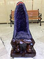 Grosir 100% batu penyembuhan kristal alami kuarsa Brasil Uruguay besar kristal Amethyst Geode untuk dekorasi rumah