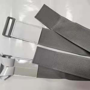 Sangle de rééducation du genou en velcro gris de haute qualité, personnalisée en usine, pour soulagement médical et protection, avec sangle élastique - Product Image 1