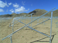 Aluminum Anodized Solar Panel Stand Ground Mount Racking System with High Wind & Snow Load Capacity