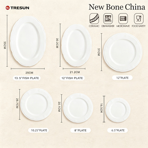 New Floral Embossed Dessert Plate <b>Dinner</b> Plate <b>Set</b> New <b>Bone</b> <b>China</b> Wedding Decorative Tableware for Wedding - Product Image 6