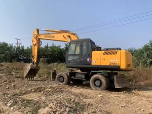 Original usado Hyundai R210W 210W-7 excavadora de ruedas de Corea 21 Ton Robex Hyundai 210W excavadora de ruedas para la venta - Product Image 2