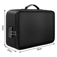 Portable grande capacité bureau à domicile Protection contre la chaleur ignifuge multicouche organisateur de stockage de fichiers sac de documents avec fermeture à glissière et serrure