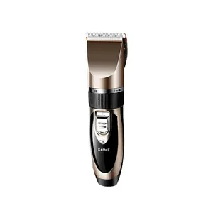 Kemei-cortadora de pelo eléctrica profesional para hombre, cuchilla de cerámica ajustable, Km-3057, silencioso, con reducción de ruido