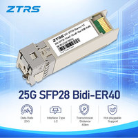 ZTRS 25G SFP28 ER40, Transmisión de Fibra Óptica de Alta Calidad, Distancia de Transmisión de 10 km, 20 km, 40 km, Aplicable a Centros de Datos