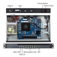 英特尔赛扬 3865U 6 个千兆以太网端口 2 个 SFP 防火墙 Ubuntu LINUX 微软路由器服务器 适用于工业的迷你 PC 工业计算机