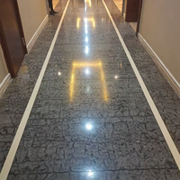 Azulejos de mármol gris oscuro de lujo cortados a medida para sala de estar, baño, piso, Panel de pared Exterior, Villa, escalera, Hotel, vestíbulo, decoración