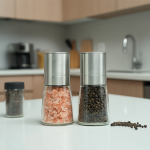 <span class=keywords><strong>Moulin</strong></span> à sel et à <span class=keywords><strong>poivre</strong></span> manuel, directement de l'usine, avec bouteille en verre transparente de 160 ml, compatible lave-vaisselle - Product Image 5