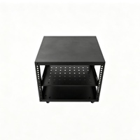 Rack de serveur ouvert à 4 poteaux de 19 pouces, 6U, 520*350*600mm de profondeur, en acier laminé à froid SPCC, mobile