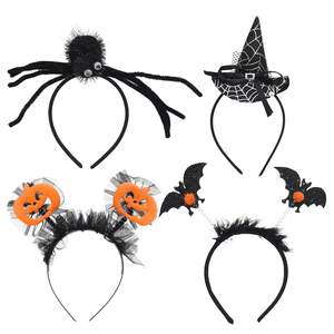<span class=keywords><strong>Disfraz</strong></span> <span class=keywords><strong>de</strong></span> Halloween Cosplay fiesta Favor araña calabaza murciélago <span class=keywords><strong>bruja</strong></span> sombrero diadema - Product Image 1