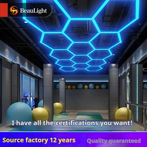 Tùy chỉnh tự động chi tiết hội thảo ánh sáng Trần RGB LED nguồn hình lục giác nhà để xe cho rửa xe gắn tổ ong làm việc Trần - Product Image 4
