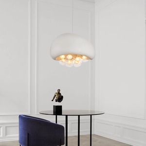 Lámpara Colgante LED de Estilo Nórdico Wabi-Sabi, Altura Ajustable, Regulable, para Comedor, Iluminación Creativa y Única para Dormitorio - Product Image 5